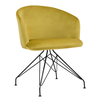 Πολυθρόνα JOHAN Κίτρινο Βελούδο/Μέταλλο 63x51x78cm