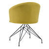 Πολυθρόνα JOHAN Κίτρινο Βελούδο/Μέταλλο 63x51x78cm