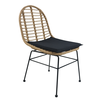 Καρέκλα Κήπου ArteLibre ACCIUS Φυσικό/Μαύρο Μέταλλο/Rattan 49x56x84cm