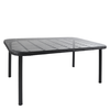 Τραπέζι Κήπου AMPIUS Μαύρο Μέταλλο/Rattan/Γυαλί 160x90x73cm