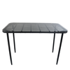 Τραπέζι Κήπου ANNIUS Μαύρο Μέταλλο/Rattan/Γυαλί 120x70x78cm