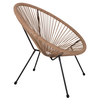 Πολυθρόνα Κήπου APRONIUS Φυσικό/Μαύρο Rattan/Μέταλλο 71x73x77cm