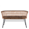 Καναπές Κήπου ARVENIUS Φυσικό/Μαύρο Rattan 124x57x77cm