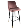 Σκαμπό Bar MANHATTAN Σάπιο Μήλο/Μαύρο Βελούδο/Μέταλλο 51x57x110cm
