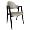 Καρέκλα Τραπεζαρίας SOLANA Cappuccino/Μαύρο PU/Μέταλλο 51x51x81cm