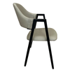 Καρέκλα Τραπεζαρίας SOLANA Cappuccino/Μαύρο PU/Μέταλλο 51x51x81cm