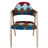 Καρέκλα Τραπεζαρίας SOLANA Patchwork Ύφασμα/Μέταλλο 51x51x81cm