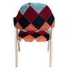 Καρέκλα Τραπεζαρίας SOLANA Patchwork Ύφασμα/Μέταλλο 51x51x81cm
