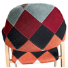 Καρέκλα Τραπεζαρίας SOLANA Patchwork Ύφασμα/Μέταλλο 51x51x81cm