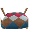 Καρέκλα Τραπεζαρίας SOLANA Patchwork Ύφασμα/Μέταλλο 51x51x81cm