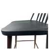 Σκαμπό Bar  MARANTA Μαύρο/Καρυδί PP/Μέταλλο 45x46x97cm