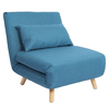 Πολυθρόνα Κρεβάτι VERA Μπλε Ύφασμα/Ξύλο 79x80x89cm