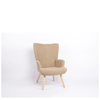 Πολυθρόνα LIRA Μπεζ Ύφασμα Κοτλέ/Ξύλο 94.5x64x70.5cm