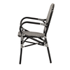 Καρέκλα Κήπου BOALI Μαύρο/Λευκό Αλουμίνιο/Rattan 41x45x92cm