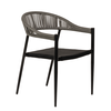 Πολυθρόνα Κήπου LIVINGSTONE Μαύρο/Γκρι Αλουμίνιο/Rattan 56x55x76cm