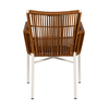 Πολυθρόνα Κήπου BLUENILE Λευκό/Καφέ Αλουμίνιο/Rattan 49x42x81cm