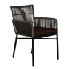 Πολυθρόνα Κήπου BLUENILE Μαύρο/Γκρι Αλουμίνιο/Rattan 55x65x81cm