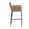 Σκαμπό KINTAMPO Μπεζ/Μαύρο Αλουμίνιο/Rattan 55x58x108cm
