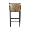 Σκαμπό KINTAMPO Μπεζ/Μαύρο Αλουμίνιο/Rattan 55x58x108cm
