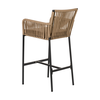 Σκαμπό KINTAMPO Μπεζ/Μαύρο Αλουμίνιο/Rattan 55x58x108cm