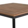 Τραπέζι Κήπου EPUPA Μαύρο/Καρυδί Αλουμίνιο/Ξύλο 80x80x73cm