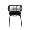Πολυθρόνα Κήπου KALAMBO Μαύρο Αλουμίνιο/Rattan 56x57x81cm