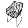 Πολυθρόνα Κήπου KALAMBO Μαύρο Αλουμίνιο/Rattan 56x57x81cm