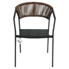 Πολυθρόνα Κήπου FIJI Μαύρο/Φυσικό Αλουμίνιο/Rattan 56x60x78cm