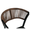 Πολυθρόνα Κήπου FIJI Μαύρο/Φυσικό Αλουμίνιο/Rattan 56x60x78cm