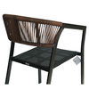 Πολυθρόνα Κήπου FIJI Μαύρο/Φυσικό Αλουμίνιο/Rattan 56x60x78cm