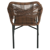 Πολυθρόνα Κήπου MAURITIUS Μαύρο/Φυσικό Αλουμίνιο/Rattan 57x65x84cm