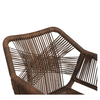 Πολυθρόνα Κήπου MAURITIUS Μαύρο/Φυσικό Αλουμίνιο/Rattan 57x65x84cm