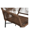 Πολυθρόνα Κήπου MAURITIUS Μαύρο/Φυσικό Αλουμίνιο/Rattan 57x65x84cm