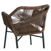 Πολυθρόνα Κήπου MAURITIUS Μαύρο/Φυσικό Αλουμίνιο/Rattan 57x65x84cm