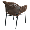 Πολυθρόνα Κήπου MAURITIUS Μαύρο/Φυσικό Αλουμίνιο/Rattan 57x65x84cm