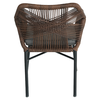 Πολυθρόνα Κήπου MAURITIUS Μαύρο/Φυσικό Αλουμίνιο/Rattan 57x65x84cm
