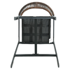 Σκαμπό Bar SANTORINI Μαύρο/Φυσικό Αλουμίνιο/Rattan 55x56x99cm