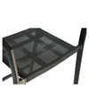 Σκαμπό Bar SANTORINI Μαύρο/Φυσικό Αλουμίνιο/Rattan 55x56x99cm