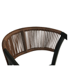 Σκαμπό Bar SANTORINI Ανθρακί/Φυσικό Αλουμίνιο/Rattan 55x56x99cm