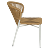 Καρέκλα Κήπου RIVIERA Λευκό/Φυσικό Αλουμίνιο/Rattan 57x61x79cm