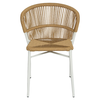 Καρέκλα Κήπου RIVIERA Λευκό/Φυσικό Αλουμίνιο/Rattan 57x61x79cm
