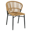 Καρέκλα Κήπου RIVIERA Μαύρο/Φυσικό Αλουμίνιο/Rattan 57x61x79cm