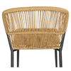 Καρέκλα Κήπου RIVIERA Μαύρο/Φυσικό Αλουμίνιο/Rattan 57x61x79cm