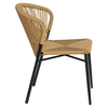 Καρέκλα Κήπου RIVIERA Μαύρο/Φυσικό Αλουμίνιο/Rattan 57x61x79cm
