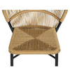 Καρέκλα Κήπου RIVIERA Μαύρο/Φυσικό Αλουμίνιο/Rattan 57x61x79cm
