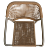 Πολυθρόνα Κήπου MOOREA Μπεζ/Φυσικό Αλουμίνιο/Rattan 58x56x79cm