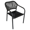 Πολυθρόνα Κήπου MOOREA Ανθρακί Αλουμίνιο/Rattan 58x56x79cm
