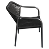 Πολυθρόνα Κήπου MOOREA Ανθρακί Αλουμίνιο/Rattan 58x56x79cm