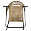 Σκαμπό Bar CEBU Μαύρο/Φυσικό Αλουμίνιο/Rattan 60x60x99cm