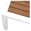 Τραπέζι Κήπου LOMBOK Λευκό/Καρυδί Αλουμίνιο/Polywood 45x45x45.5cm